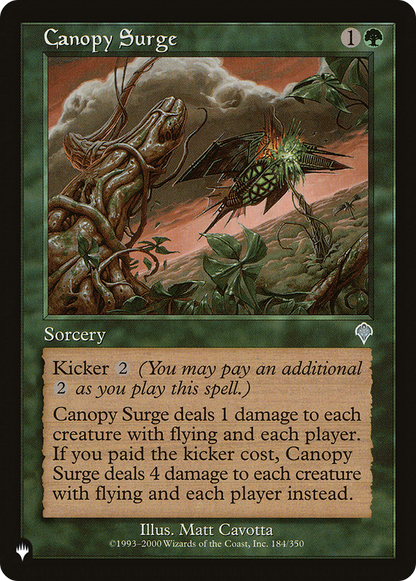 Canopy Surge [The List Reprints]