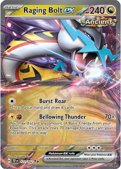 Raging Bolt ex - 123 (SV05: Temporal Forces) Light Play Holofoil