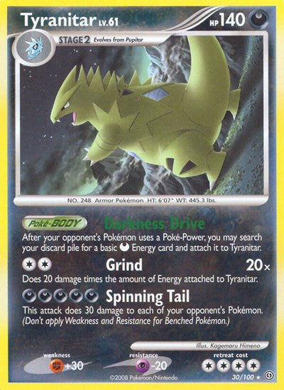 Tyranitar (Stormfront) Light Play Holofoil