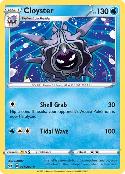 Cloyster (SWSH01: Sword & Shield Base Set) Light Play Reverse Holofoil