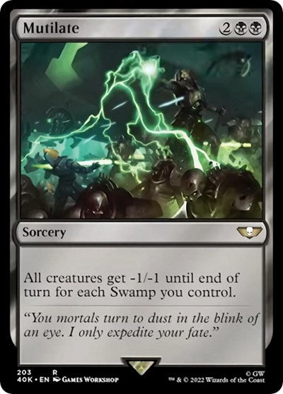 Mutilate (Surge Foil) (Universes Beyond: Warhammer 40K) Light Play Foil