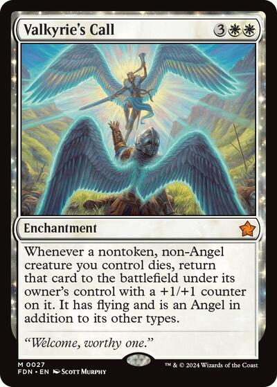 Valkyrie's Call (Foundations) Light Play Foil