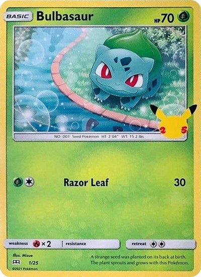 Bulbasaur - 1 (McDonald's 25th Anniversary Promos) Light Play