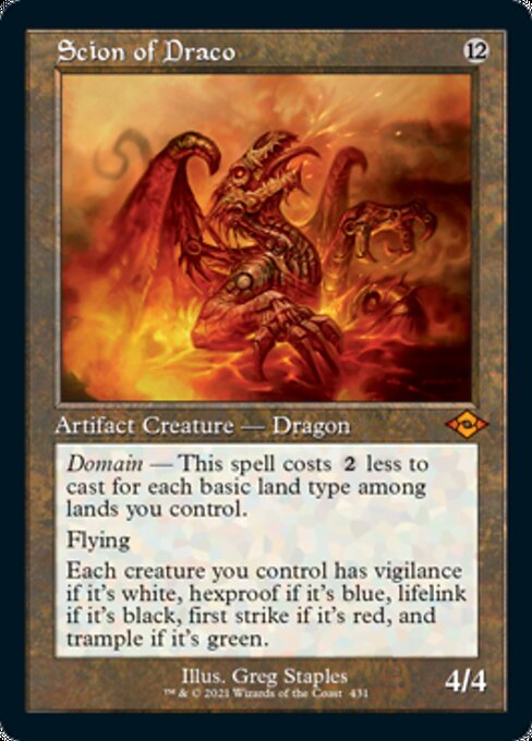 Scion of Draco (Retro Frame) (Modern Horizons 2) Light Play