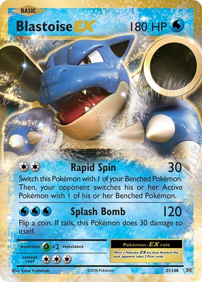 Blastoise EX (XY - Evolutions) Light Play Foil