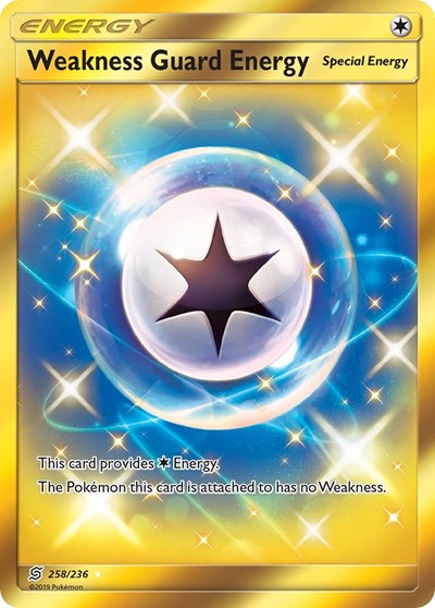 Weakness Guard Energy (Secret) (SM - Unified Minds) Light Play Holofoil