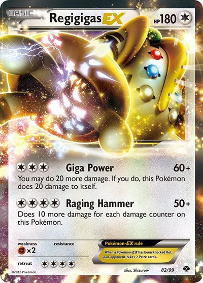 Regigigas EX (Next Destinies) Light Play Holofoil