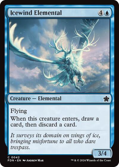 Icewind Elemental (Foundations) Near Mint Foil