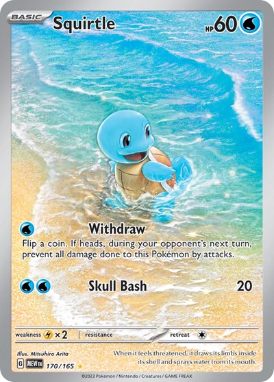 Squirtle - 170 (Scarlet and Violet: 151) Light Play Holofoil Japanese