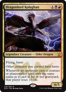 Dragonlord Kolaghan (Dragons of Tarkir) Light Play