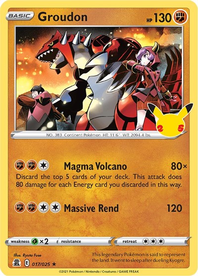 Groudon (Celebrations) Light Play Holofoil