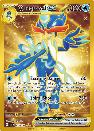 Quaquaval ex - 273 (SV02: Paldea Evolved) Light Play Foil