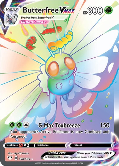 Butterfree VMAX (Secret) (SWSH03: Darkness Ablaze) Light Play Holofoil