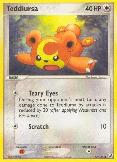 Teddiursa (Unseen Forces) Light Play Reverse Holofoil