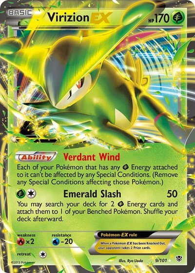 Virizion EX (Plasma Blast) Light Play Holofoil