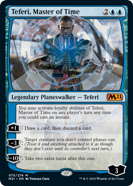 Teferi, Master of Time (75) (Magic 2021 Core Set) Light Play