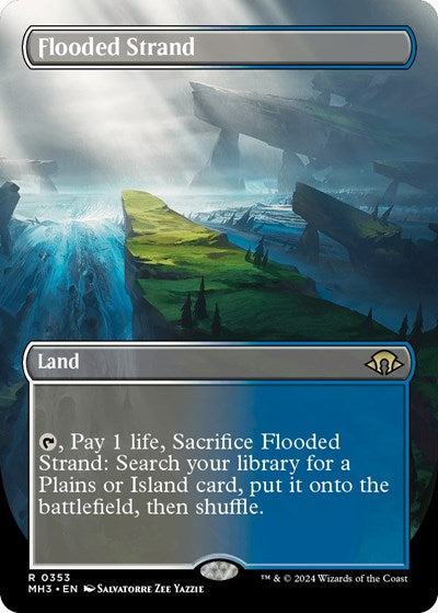 Flooded Strand (Borderless) (Modern Horizons 3) Light Play