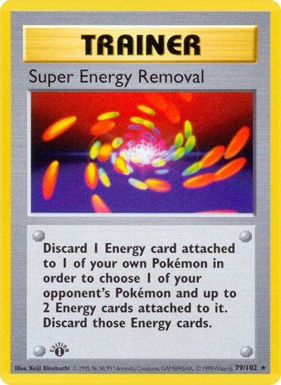 Super Energy Removal (Base Set (Shadowless)) Light Play 1st Edition