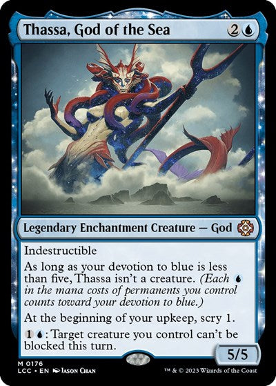 Thassa, God of the Sea (Commander: The Lost Caverns of Ixalan) Light Play