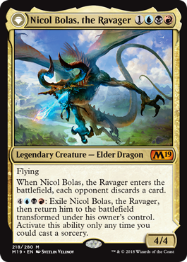 Nicol Bolas, the Ravager (Magic 2019 Core Set) Light Play