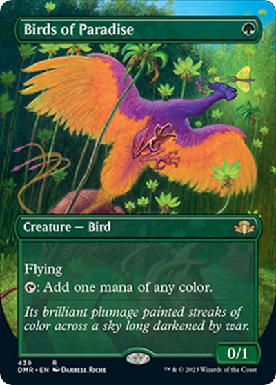 Birds of Paradise (Borderless) (Dominaria Remastered) Light Play