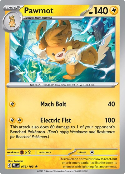 Pawmot (SV02: Paldea Evolved) Light Play Holofoil