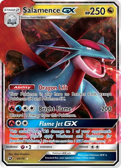 Salamence GX (Dragon Majesty) Light Play Holofoil