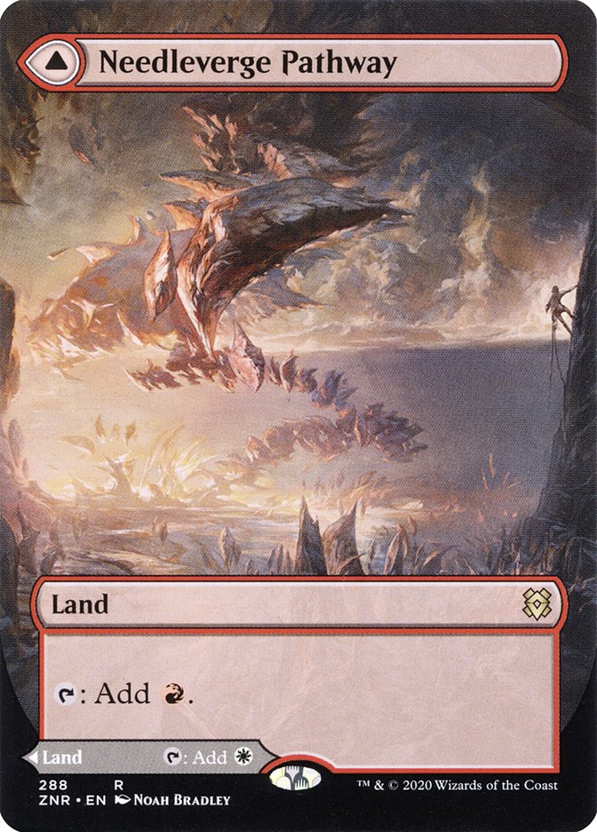 Needleverge Pathway / Pillarverge Pathway(Borderless) (Zendikar Rising) Light Play