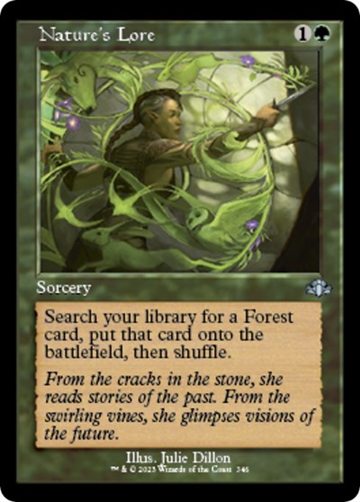 Nature's Lore (Retro Frame) (Dominaria Remastered) Light Play Foil