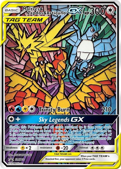 Moltres & Zapdos & Articuno GX (SM Promos) Light Play Holofoil