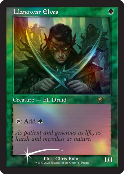 Llanowar Elves (Retro Frame) (Media Promos) Light Play Foil