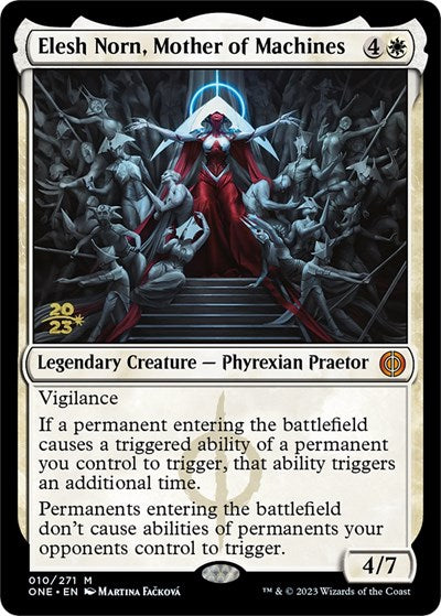 Elesh Norn, Mother of Machines (Promos: Prerelease Cards) Light Play Foil