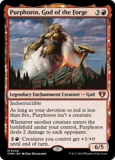 Purphoros, God of the Forge (Commander Masters) Light Play