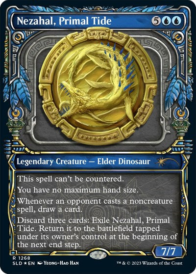 Nezahal, Primal Tide (Halo Foil) (Secret Lair) Light Play Foil