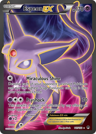 Espeon EX (Full Art) (XY - BREAKpoint) Light Play Holofoil