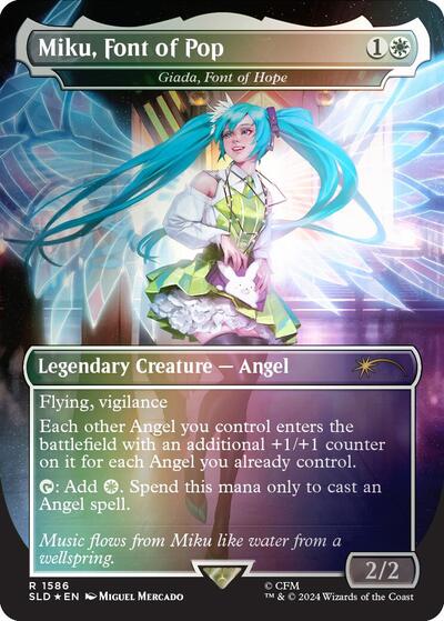 Miku, Font of Pop - Giada, Font of Hope (Rainbow Foil) (Secret Lair) Light Play Foil Japanese