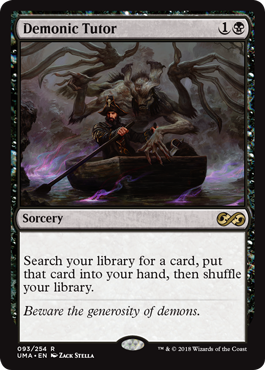 Demonic Tutor (Ultimate Masters) Light Play Foil