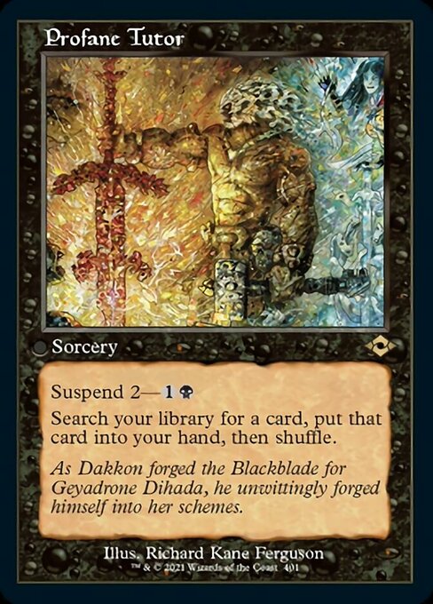 Profane Tutor (Retro Frame) (Modern Horizons 2) Light Play Foil