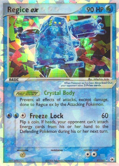 Regice ex (Hidden Legends) Light Play Holofoil