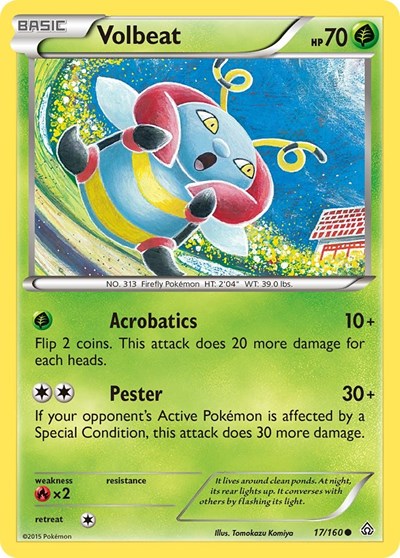 Volbeat (XY - Primal Clash) Light Play Reverse Holofoil