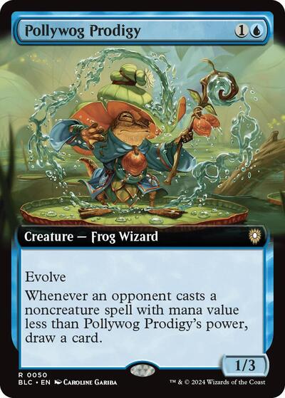 Pollywog Prodigy (Extended Art) (Commander: Bloomburrow) Light Play