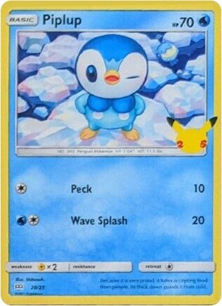 Piplup - 20 (McDonald's 25th Anniversary Promos) Light Play