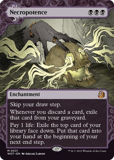 Necropotence (Wilds of Eldraine: Enchanting Tales) Light Play