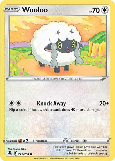 Wooloo (222) (SWSH08: Fusion Strike) Light Play