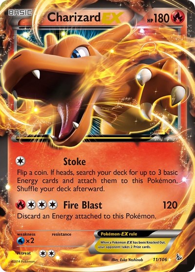 Charizard EX (11) (XY - Flashfire) Medium Play Holofoil