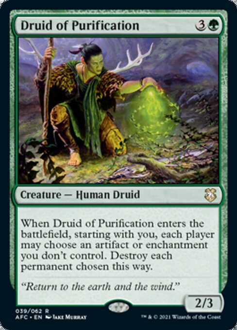 Druid of Purification (Commander 2021 Forgotten Realms) Light Play