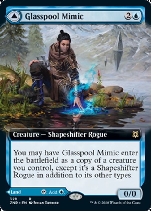 Glasspool Mimic / Glasspool Shore (Extended Art) (Zendikar Rising) Light Play Foil