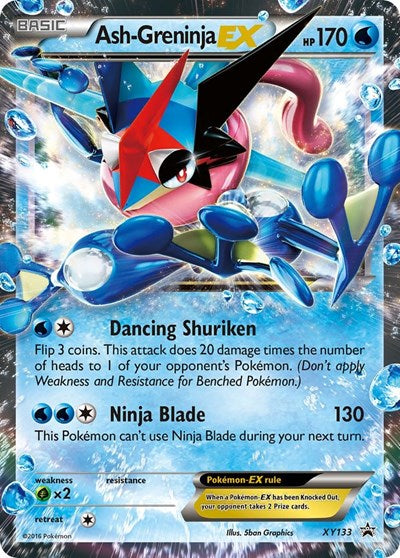 Ash-Greninja EX - XY133 (XY Promos) Light Play Holofoil