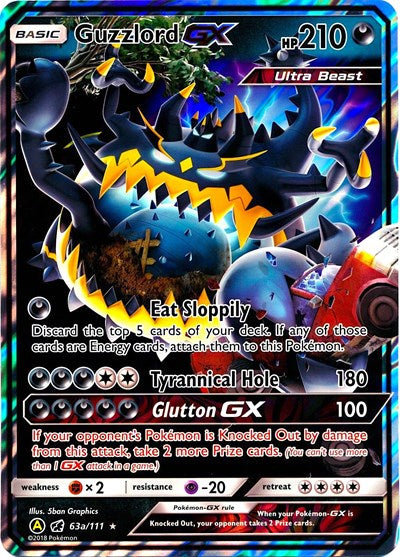 Guzzlord GX - 63a (Alternate Art Promos) Light Play Holofoil