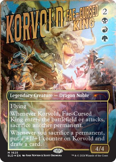 Korvold, Fae-Cursed King (Rainbow Foil) (Secret Lair) Light Play Foil